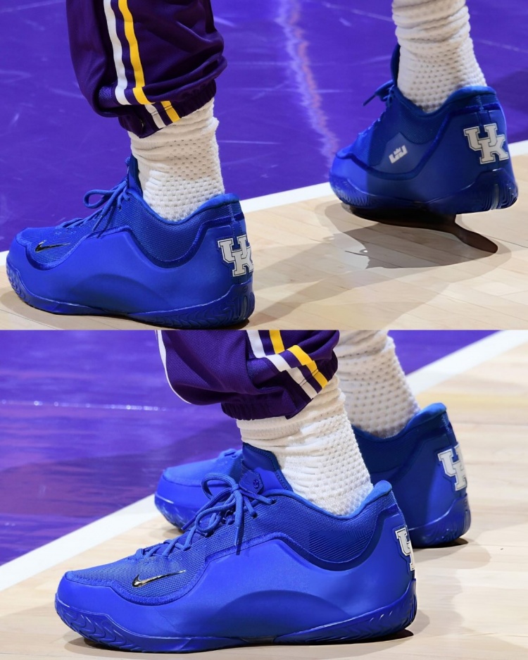 PG电子游戏试玩-又一双大学PE！詹姆斯今日上脚肯塔基大学LeBron 23 PE